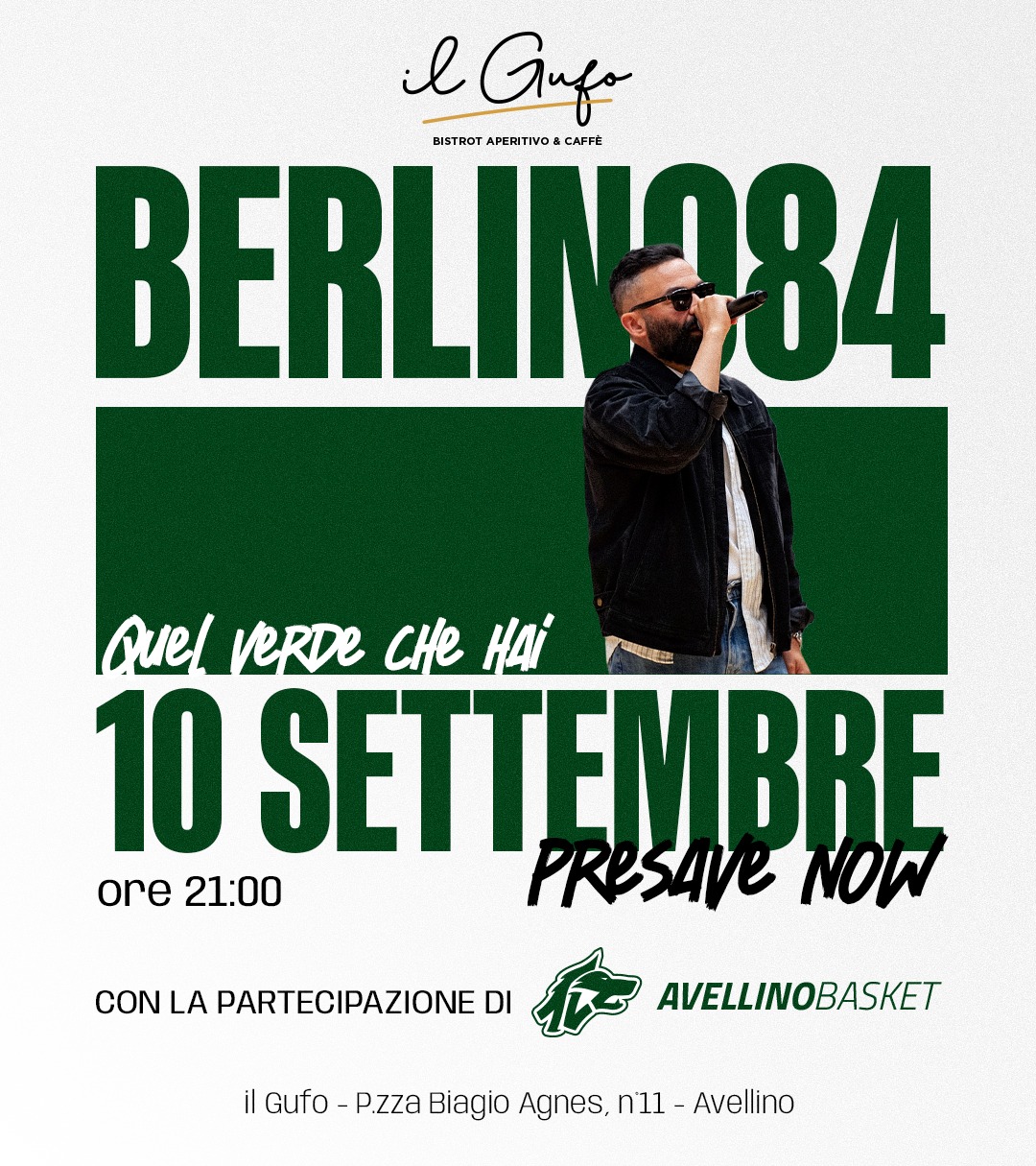 “Quel verde che hai”, il brano dedicato all’Avellino Basket, firmato Berlino 84