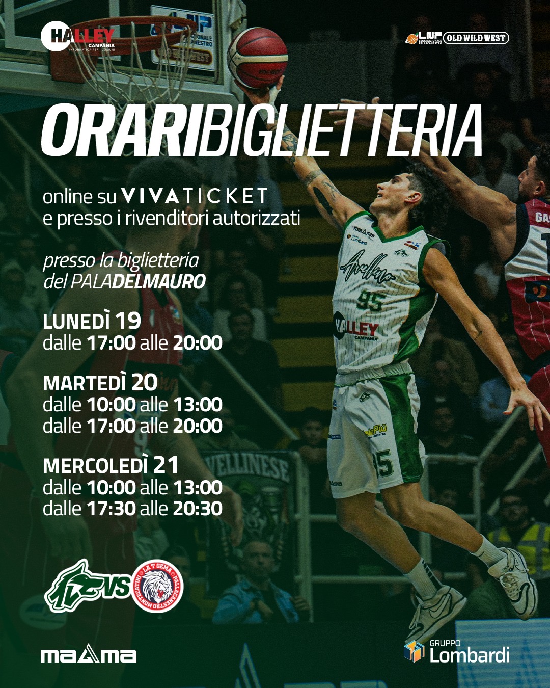 Turno infrasettimanale: parte la prevendita di Halley Campania Avellino Basket - Montecatini