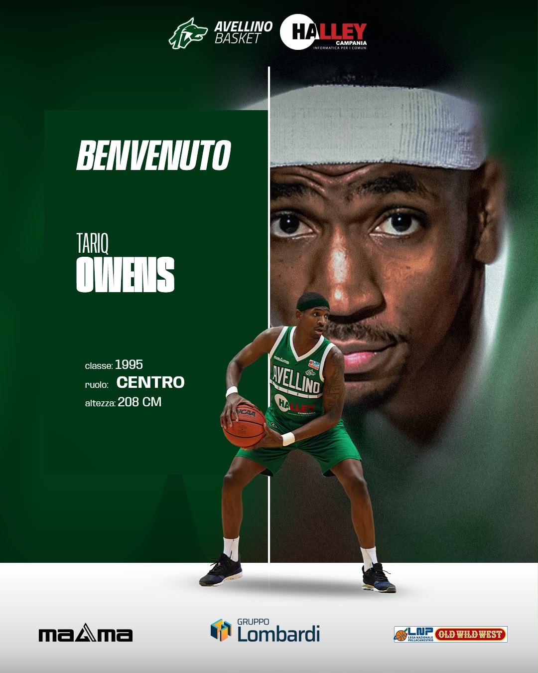 L'Halley Campania Avellino Basket chiude con il botto: il pivot è Tariq Owens