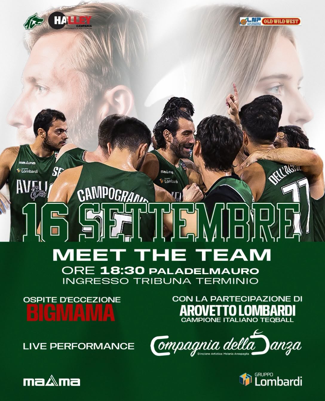 Stasera al PalaDelMauro: presentazione Halley Campania con BigMama e amichevole contro Napoli Est